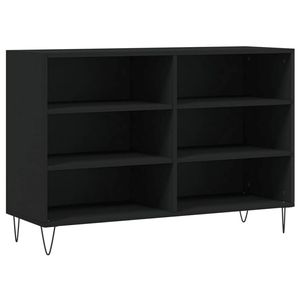 The Living Store Dressoir - Zwart - 103.5 x 35 x 70 cm - Duurzaam bewerkt hout en ijzer