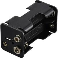 TRU COMPONENTS TC-13220540 Batterijhouder 4 AA (penlite) Drukknopaansluiting (l x b x h) 61 x 32 x 29 mm