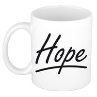 Naam cadeau mok / beker Hope met sierlijke letters 300 ml