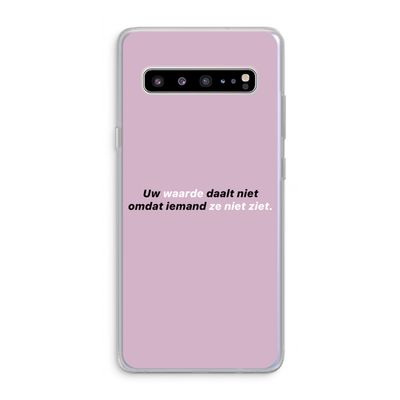 uw waarde daalt niet: Samsung Galaxy S10 5G Transparant Hoesje