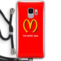 I'm lovin' you: Samsung Galaxy S9 Transparant Hoesje met koord