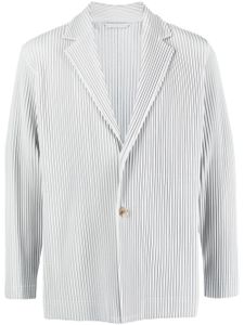 Homme Plissé Issey Miyake blazer droit à design plissé - Gris