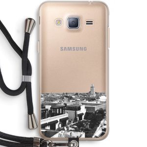 Marrakech Skyline : Samsung Galaxy J3 (2016) Transparant Hoesje met koord