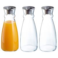 Arcoroc Glazen schenkkan/karaf - Set van 3x stuks - 1 liter - Sapkannen/waterkannen/schenkkannen