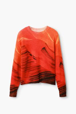 Contrasterende trui - ORANGE - XXL