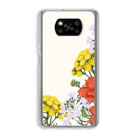 Wilde bloemen: Xiaomi Poco X3 Pro Transparant Hoesje