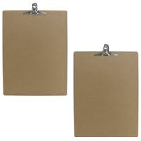 2x stuks clipboard/klembord houtkleur B4 formaat 28 x 39 cm