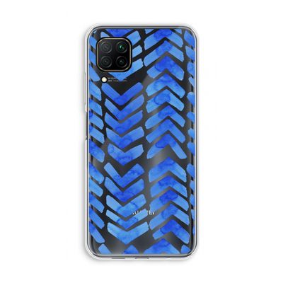 Blauwe pijlen: Huawei P40 Lite Transparant Hoesje