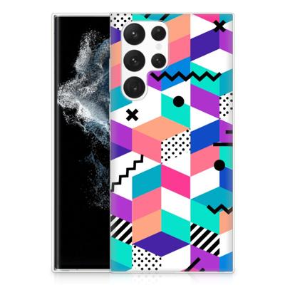 Samsung Galaxy S22 Ultra | TPU Hoesje | Blokken Kleurrijk
