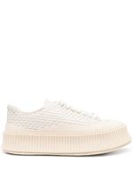 Jil Sander baskets à empiècement tressé - Blanc - thumbnail