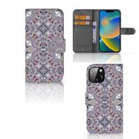 Apple iPhone 14 | Bookcase | Flower Tiles