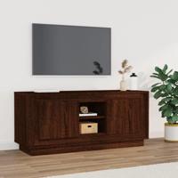 Tv-meubel 102x35x45 cm bewerkt hout bruin eikenkleur - thumbnail