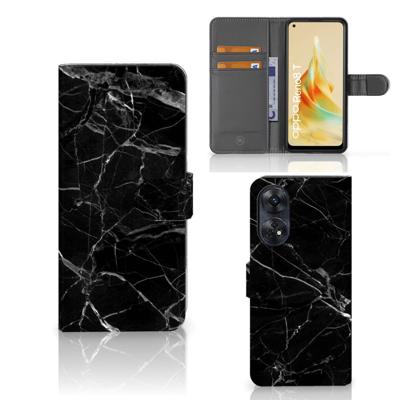 OPPO Reno8 T 4G | Bookcase | Marmer Zwart - Origineel Cadeau Vader