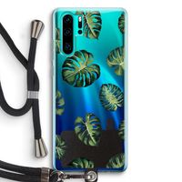 Tropische bladeren: Huawei P30 Pro Transparant Hoesje met koord