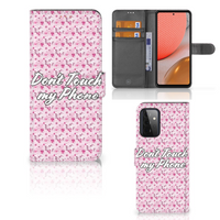 Samsung Galaxy A72 Portemonnee Hoesje Flowers Pink DTMP - thumbnail