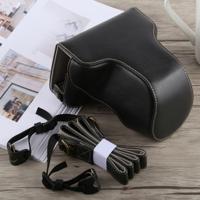 Full Body Camera PU lederen Case tas met riem voor Fujifilm X-A5 (zwart)