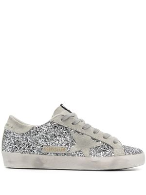 Golden Goose baskets Super-Star à paillettes - Argent