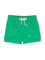 Ralph Lauren Kids short de bain à logo brodé - Vert