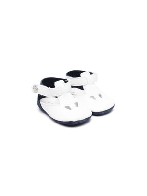Monnalisa chaussures pré-marche en cuir à découpes - Blanc