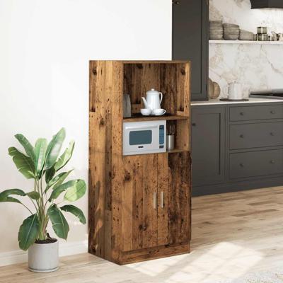 Keukenkast 57x41,5x131,5 cm bewerkt hout oud houtkleurig