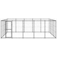The Living Store Hondenkennel - Zwart Gepoedercoat Staal - 550 x 440 x 180 cm - Met Deur