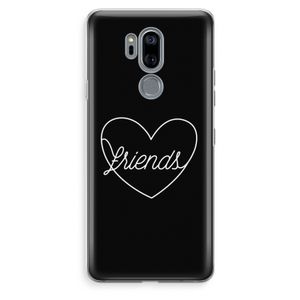 Friends heart black: LG G7 Thinq Transparant Hoesje