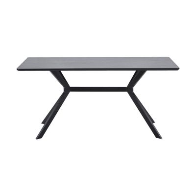 Woood Bruno eettafel rechthoekig 160x90 cm Zwart
