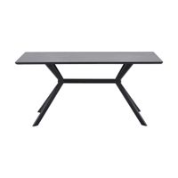 Woood Bruno eettafel zwart 160x90