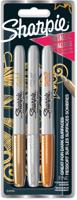Sharpie permanente marker metallic, blister van 3 stuks Sharpie permanente marker metallic, blister van 3 stuks
