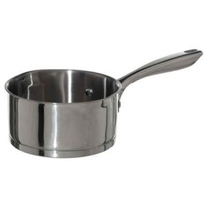 Steelpan/sauspan - Alle kookplaten geschikt - zilver - dia 16 cm - rvs