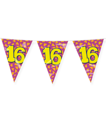 Happy Verjaardag Vlaggenlijn 16 jaar (10m)