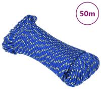 Boottouw 4 mm 50 m polypropyleen blauw