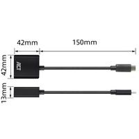 ACT AC7300 video kabel adapter 0,15 m USB Type-C VGA (D-Sub) Zwart - thumbnail