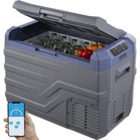 VEVOR Autokoelkast, 12V Autokoelkast, Draagbare 37L Enkele Zone Vriezer met Ingebouwde Verlichting, -20°C tot 20°C, 12/24V DC en 100-240V AC Compressorkoeler voor Buiten, Camping, Camper