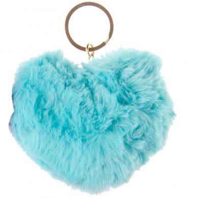LG-Imports sleutelhanger fluffy hart blauw