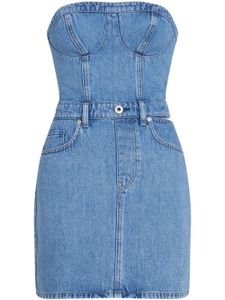 Karl Lagerfeld Jeans robe-bustier en jean à coupe courte - Bleu