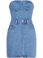 Karl Lagerfeld Jeans robe-bustier en jean à coupe courte - Bleu - thumbnail