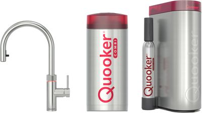 Quooker Flex met COMBI boiler en CUBE reservoir 5-in-1 kokend water kraan RVS