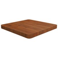 Tafelblad vierkant 50x50x4cm behandeld eiken donkerbruin