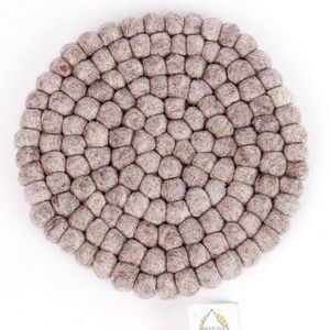 Vilten Onderzetter Lichtbruin (Rond)