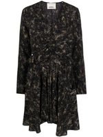 ISABEL MARANT robe en soie à col v - Noir