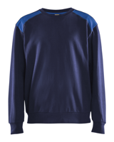 Blåkläder Sweatshirt bicolour 35801158 | Marineblauw/Korenblauw | Maat XL - 7330509810415