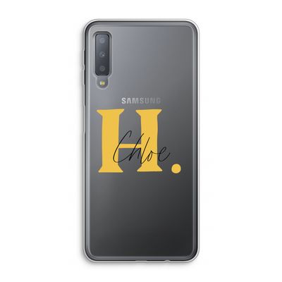 Amber Script: Samsung Galaxy A7 (2018) Transparant Hoesje