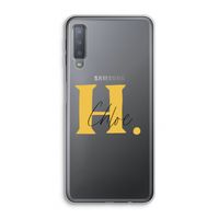 Amber Script: Samsung Galaxy A7 (2018) Transparant Hoesje