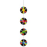 Feestartikelen en versieringen muziek platen - Seventies/eighties hangende slingers - 100 cm Feestartikelen en versieringen muziek platen - Seventies/eighties hangende slingers - 100 cm