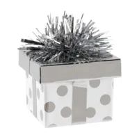 Amscan Ballongewicht cadeau zilverkleurig 8 cm | 24 stuks