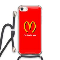 I'm lovin' you: iPhone 7 Transparant Hoesje met koord
