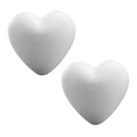 Piepschuim hobby vorm - 2x - hart - 15 cm - DIY knutsel figuren