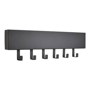 LOFT42 Mula Wandkapstok - 61x19x6 - Zwart metaal - 6 haken