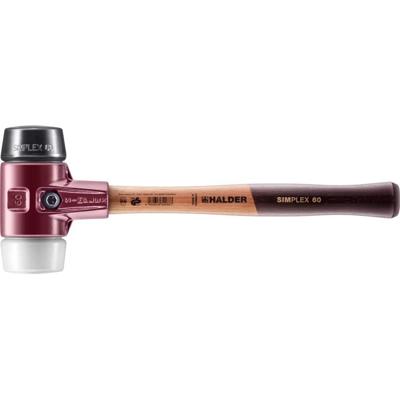 Halder SIMPLEX 3027 Hamer met verwisselbare doppen rubber/superplastic 405x150x60mm - 3027.060
